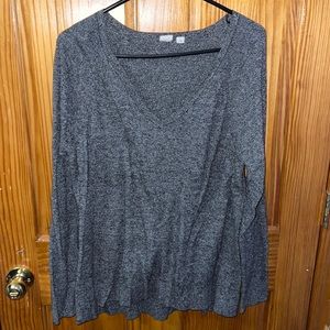 Gap Grey Sweater V-Neck Shirt Size XL